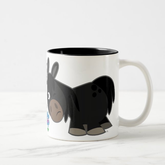 Taza Bicolor Personalizado Cute Ponies Standoff Mug (Derecha)