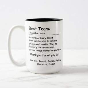 Taza Bicolor Personalizado de apreciación del empleado de la de