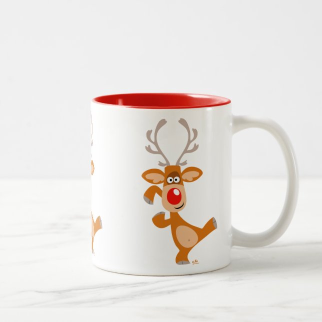 Taza Bicolor Personalizado de baile lindo reno Mug (Derecha)