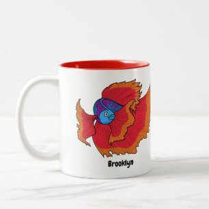 Taza Bicolor Personalizado de betas de pescado de los cimbros