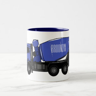 Taza Bicolor Personalizado de camión de transporte de mezcla de