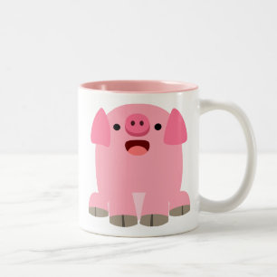 Taza Bicolor Personalizado de enlace corto de cerdo Mug