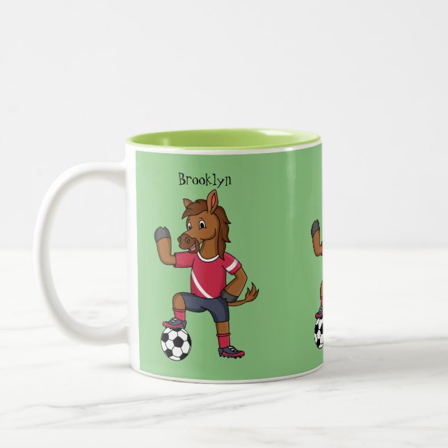 Taza Bicolor Personalizado de fútbol divertido y divertido (Izquierda)