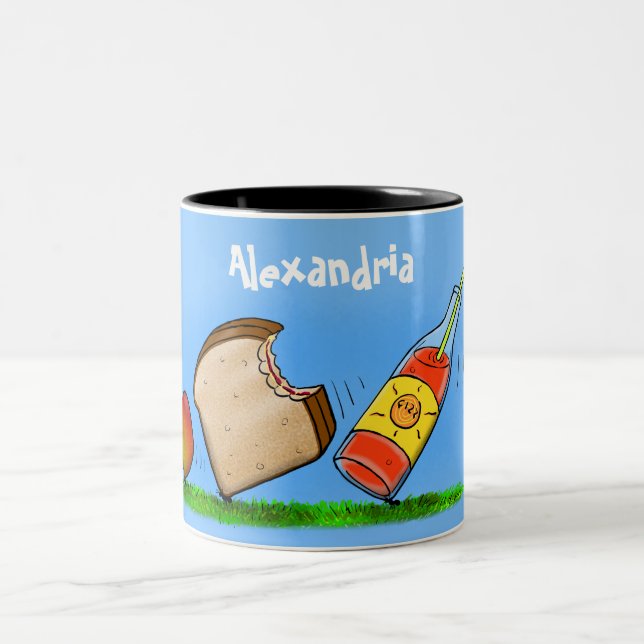 Taza Bicolor Personalizado de hormigas divertidas (Centro)