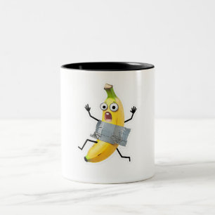 Taza Bicolor Personalizado de juguetón bananero