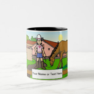 Taza Bicolor Personalizado de las vacas por PrintedPerfection.c