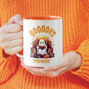 Taza Bicolor Personalizado de libros de lecturas de Fantasma de