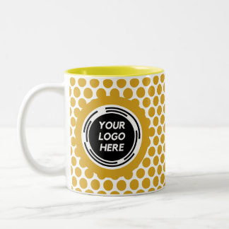 Taza Bicolor Personalizado de logotipo comercial mínimo de oro