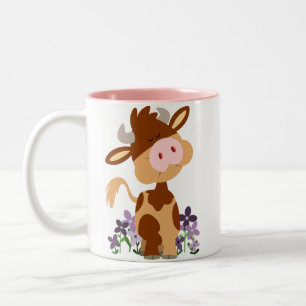 Taza Bicolor Personalizado de masticación cutánea Cow Mug