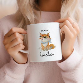 Taza Bicolor Personalizado de matemáticas de burro con gafas