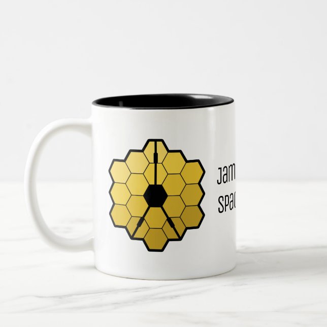 Taza Bicolor Personalizado de Mirro amarillo del telescopio esp (Izquierda)