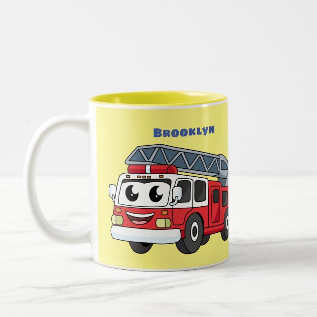 Taza Bicolor Personalizado de motor de fuego alegre (Izquierda)