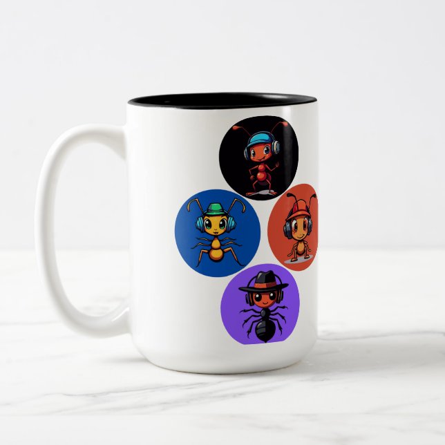 Taza Bicolor personalizado de música ant (Izquierda)