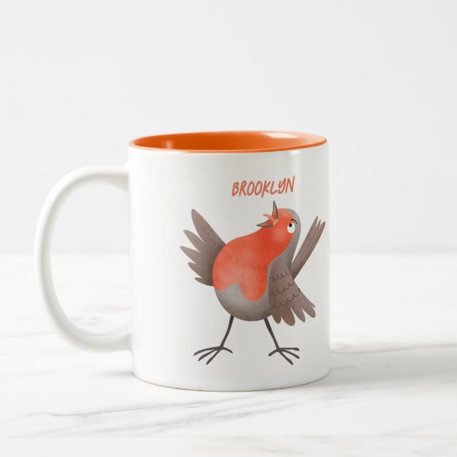 Taza Bicolor Personalizado de pájaro de burro canto (Izquierda)