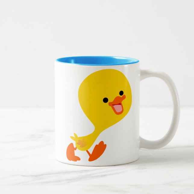 Taza Bicolor Personalizado de paseo suave Duckling Mug (Derecha)