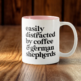 Taza Bicolor Personalizado de Pastor Alemán Moderno