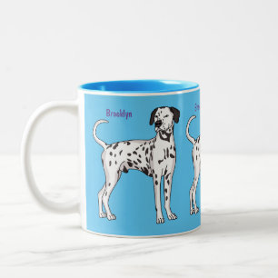 Taza Bicolor Personalizado de perro dalmatiano