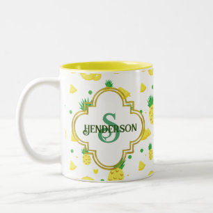 Taza Bicolor Personalizado de piña