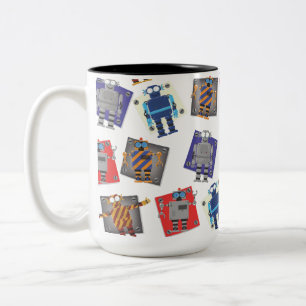 Taza Bicolor Personalizado de robots mecánicos