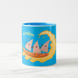 Taza Bicolor Personalizado de surf con chips de maíz de nachos
