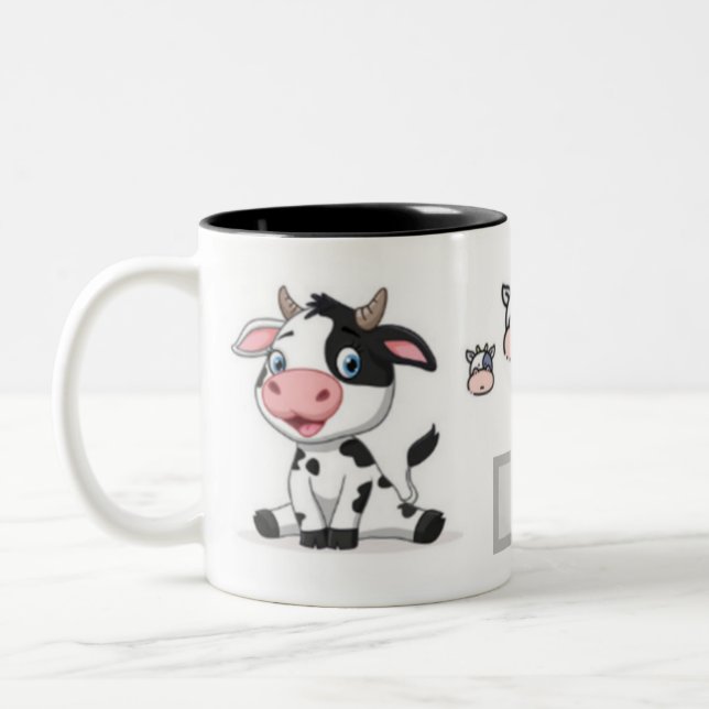Taza Bicolor Personalizado de vaca mug (Izquierda)