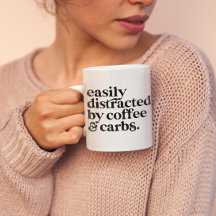 Personalizado Diversión Moderno Café Lover Carbs L