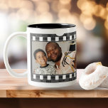 Taza Bicolor Personalizado DIY personalizado de la tira de pelí<br><div class="desc">Collage de fotos Tira de película Mugs de Personalizado DIY personalizados de Ricaso .. ideal para mantener ideas de regalo .. agregar sus propias dos fotografías</div>