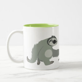 Taza Bicolor Personalizado dulce Sloth con prisa