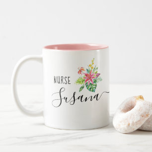 Taza Bicolor Personalizado Enfermero en la escuela de Enfermerí