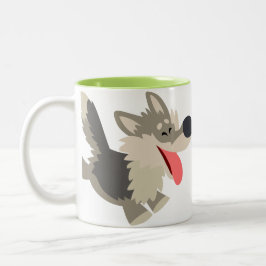 Taza Bicolor Personalizado escarpado y escarpado Wolf Mug