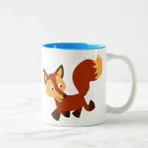 Personalizado feliz, Fox Mug