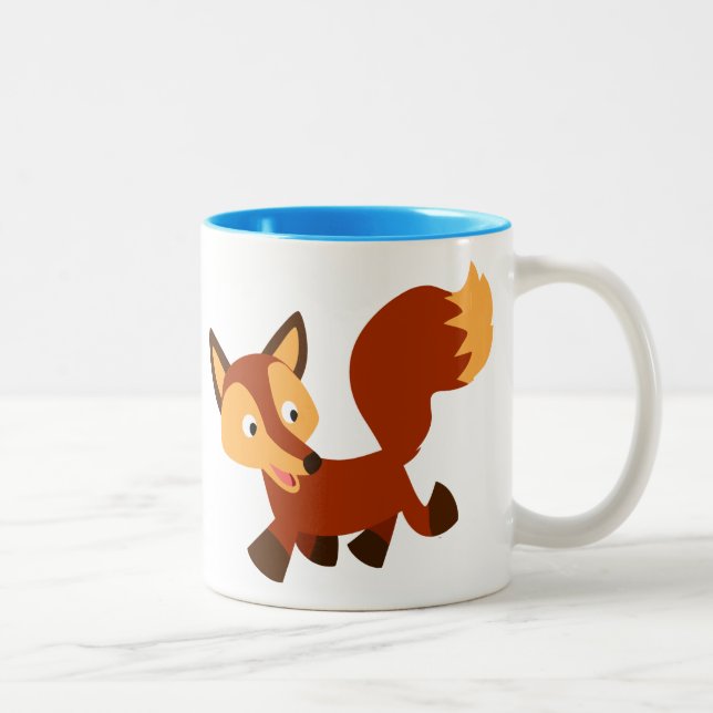 Taza Bicolor Personalizado feliz, Fox Mug (Derecha)