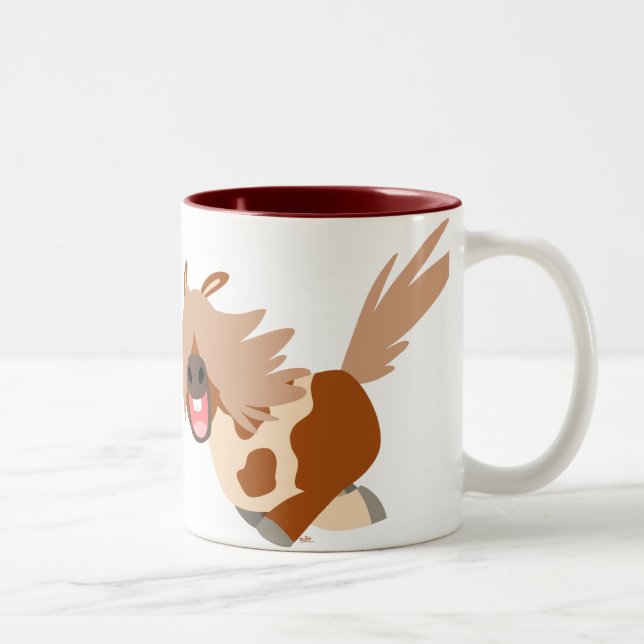 Taza Bicolor Personalizado feliz Pinto Pony Mug (Derecha)