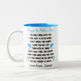 Taza Bicolor Personalizado Feliz Primer Día de la Madre, Nombre