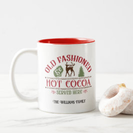 Taza Bicolor Personalizado Festiva Hot Cocoa Mug