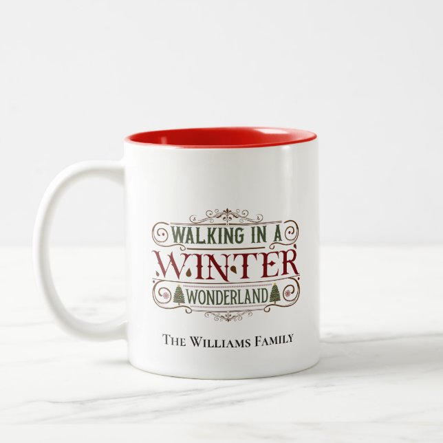 Taza Bicolor Personalizado Festive Mug (Izquierda)