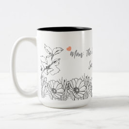 Taza Bicolor Personalizado Floral Día de la Madre
