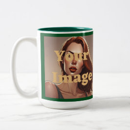 Taza Bicolor Personalizado Foto de dos tonos