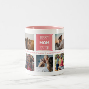 Taza Bicolor Personalizado foto del día de la madre café con do