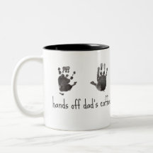 Personalizado Handprints Funny Dad