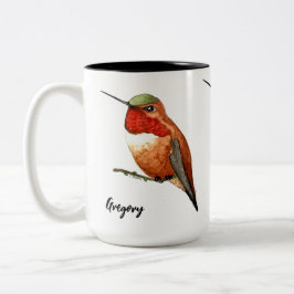Taza Bicolor Personalizado Hummingbird Mug