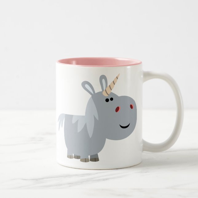 Taza Bicolor Personalizado inescrutable Unicorn Mug (Derecha)