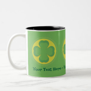 Taza Bicolor Personalizado irlandés Shamrock Mug