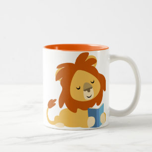 Taza Bicolor Personalizado Leyendo Cuesta Lion Mug
