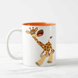 Taza Bicolor Personalizado lindo Ambling Giraffe Mug