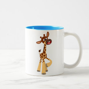Taza Bicolor Personalizado lindo bebé Giraffe Mug