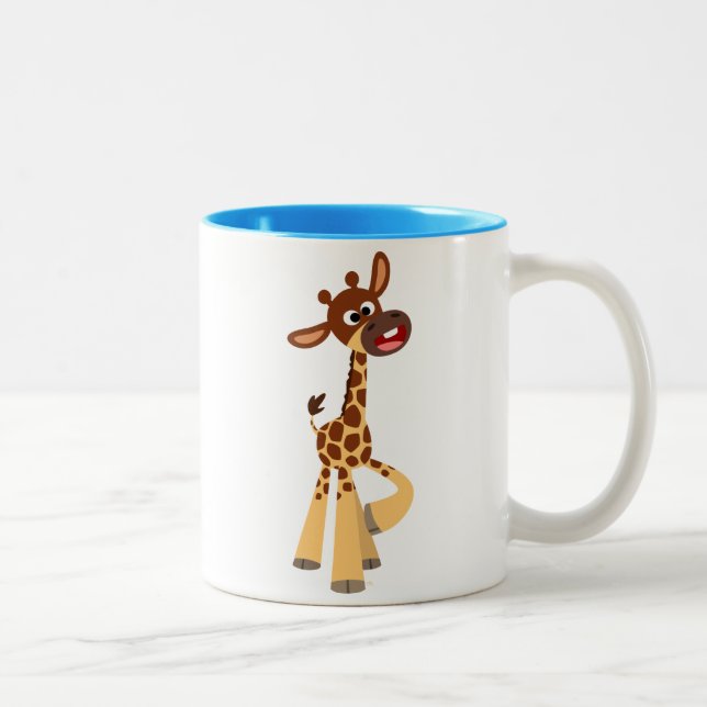 Taza Bicolor Personalizado lindo bebé Giraffe Mug (Derecha)