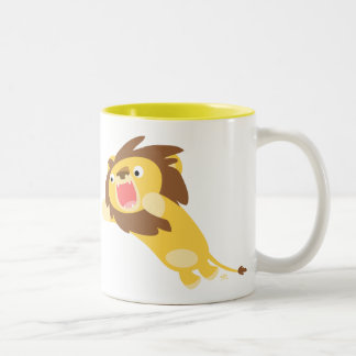 Taza Bicolor Personalizado lindo muy hambriento Lion Mug