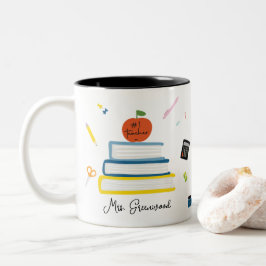 Taza Bicolor Personalizado lindo nombre maestro