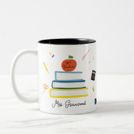 Taza Bicolor Personalizado lindo nombre maestro